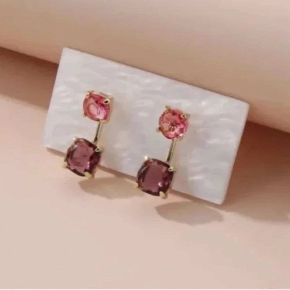 ✨ FREE Stone Geo Geode Classy Boho Peasant Hipster Chic Art Deco Farm Earrings